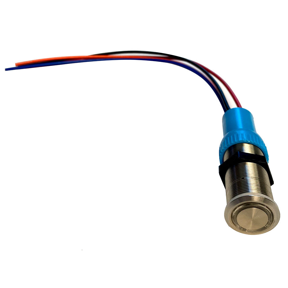 Bluewater 22mm Push Button Switch OffOnOn Contact BlueGreenRed LED 4 Lead 905931134