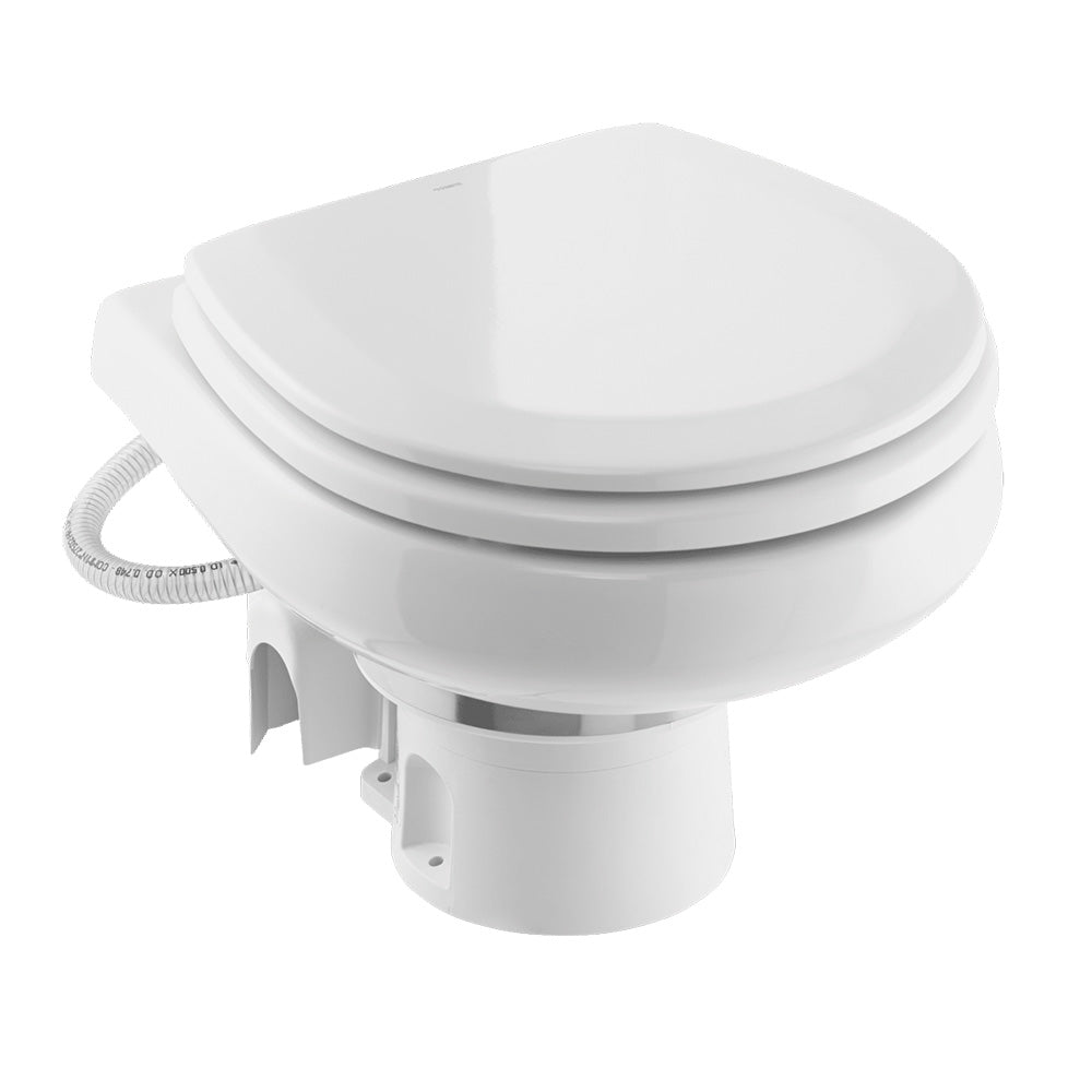 Dometic MasterFlush 7260 White Electric Macerating Toilet wOrbit Base Raw Water 12V 9610007285
