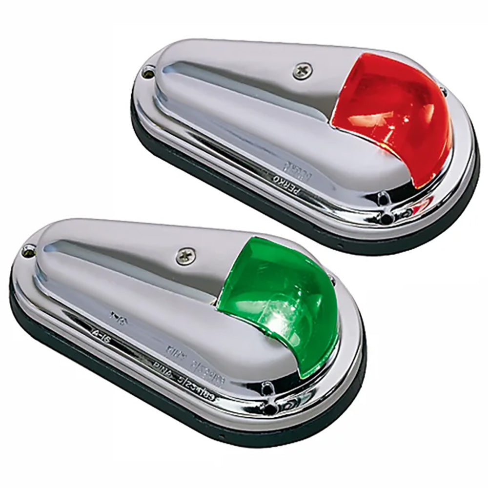 Perko Vertical Mount Side Lights 12V Red Green Pair 0955DP0STS