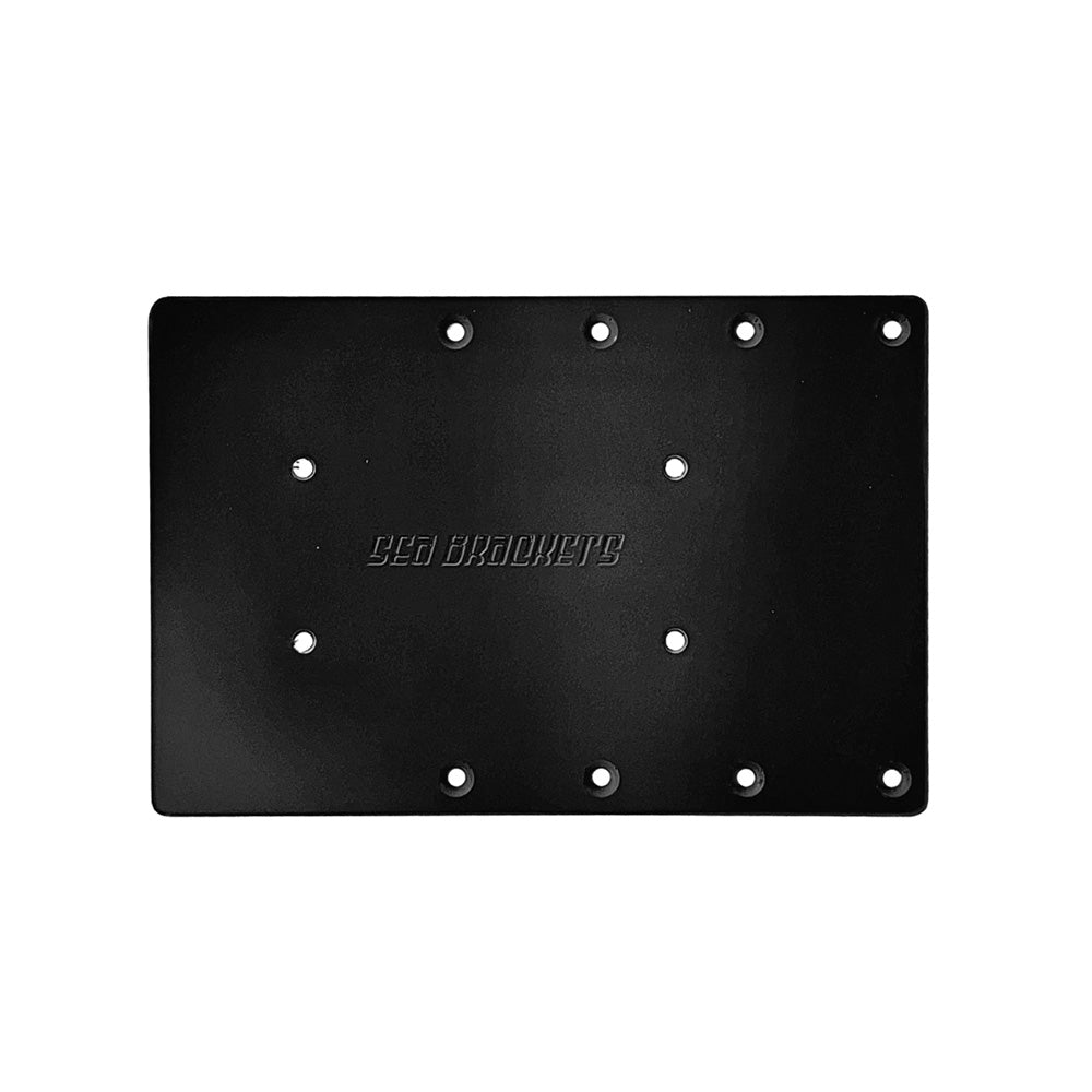 Sea Brackets 12 Straight Trolling Motor Plate for Garmin Force Kraken Black SEA2313BLK