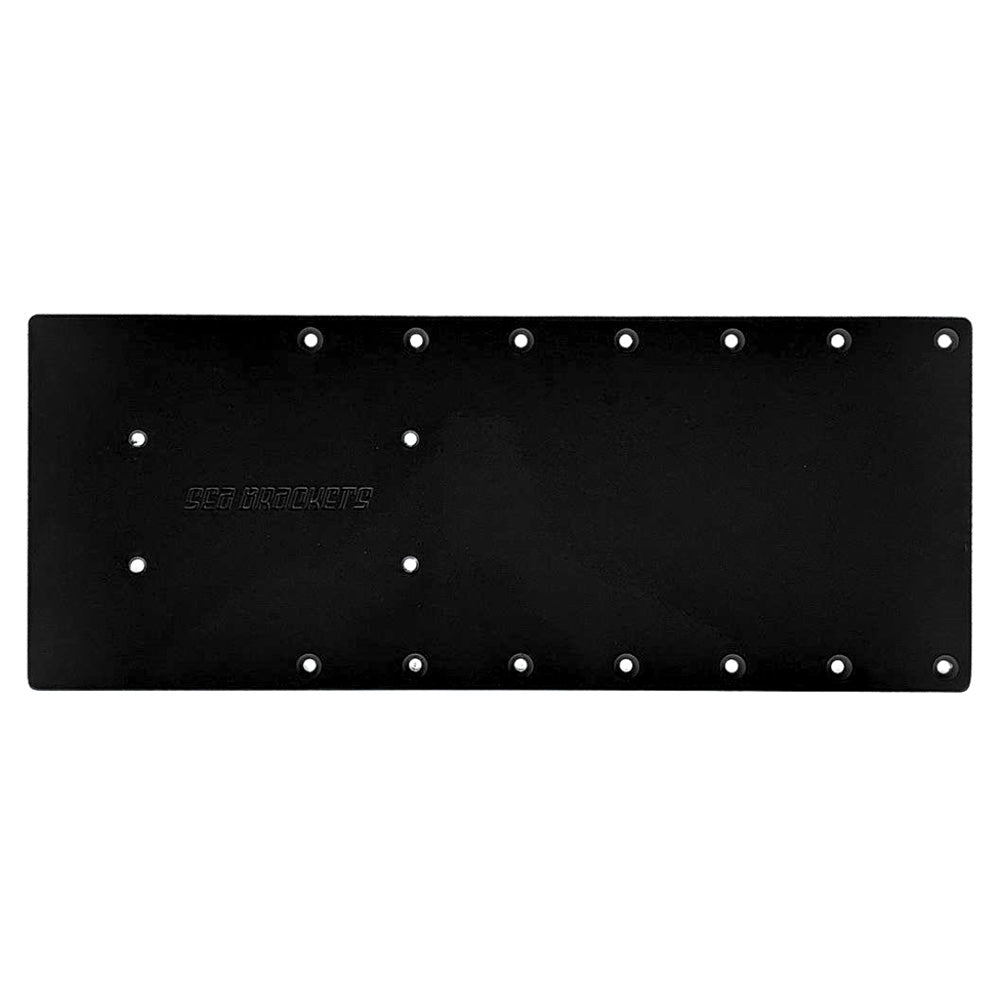Sea Brackets 20 Straight Trolling Motor Plate fGarmin Kraken Black SEA2303BLK