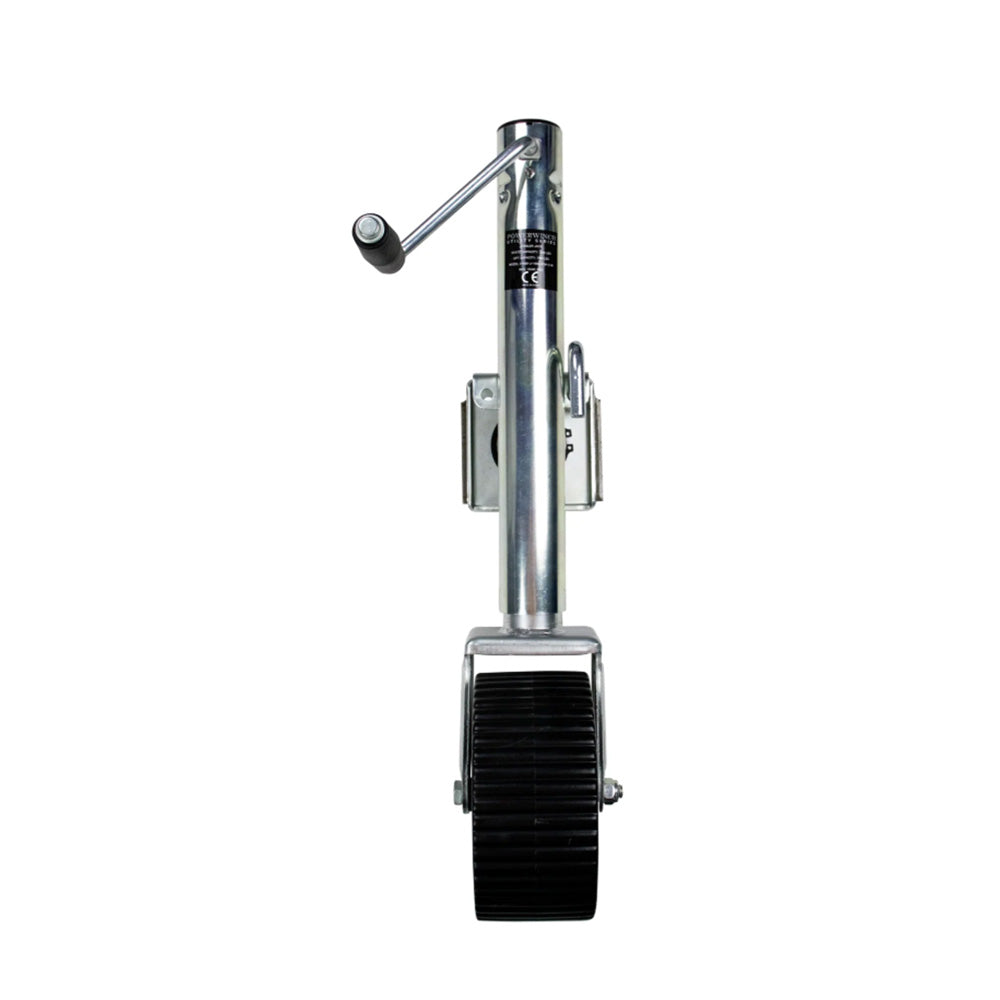 Powerwinch Utility Series Jack 1500lb WeldOn Single Wheel Wide Zinc 21500J1500W1WZR