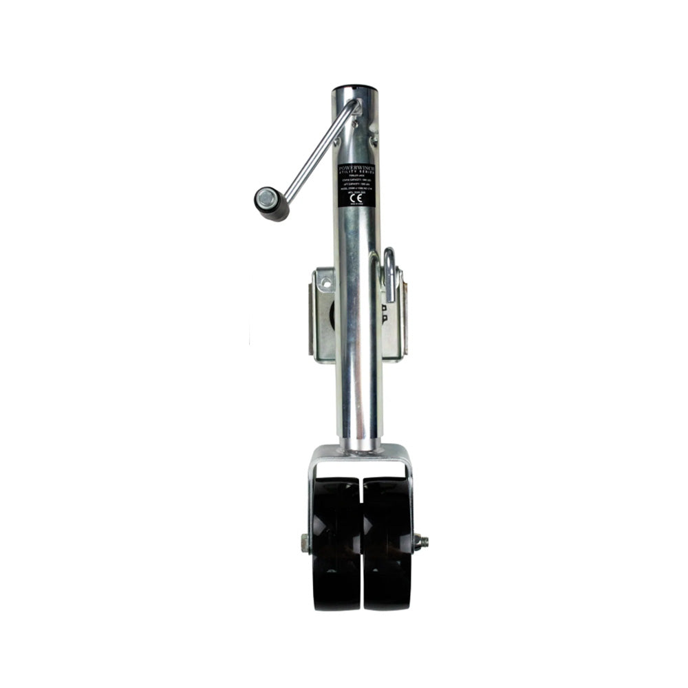 Powerwinch Utility Series Jack 1500lb WeldOn Double Wheel Zinc 21500J1500W2ZR