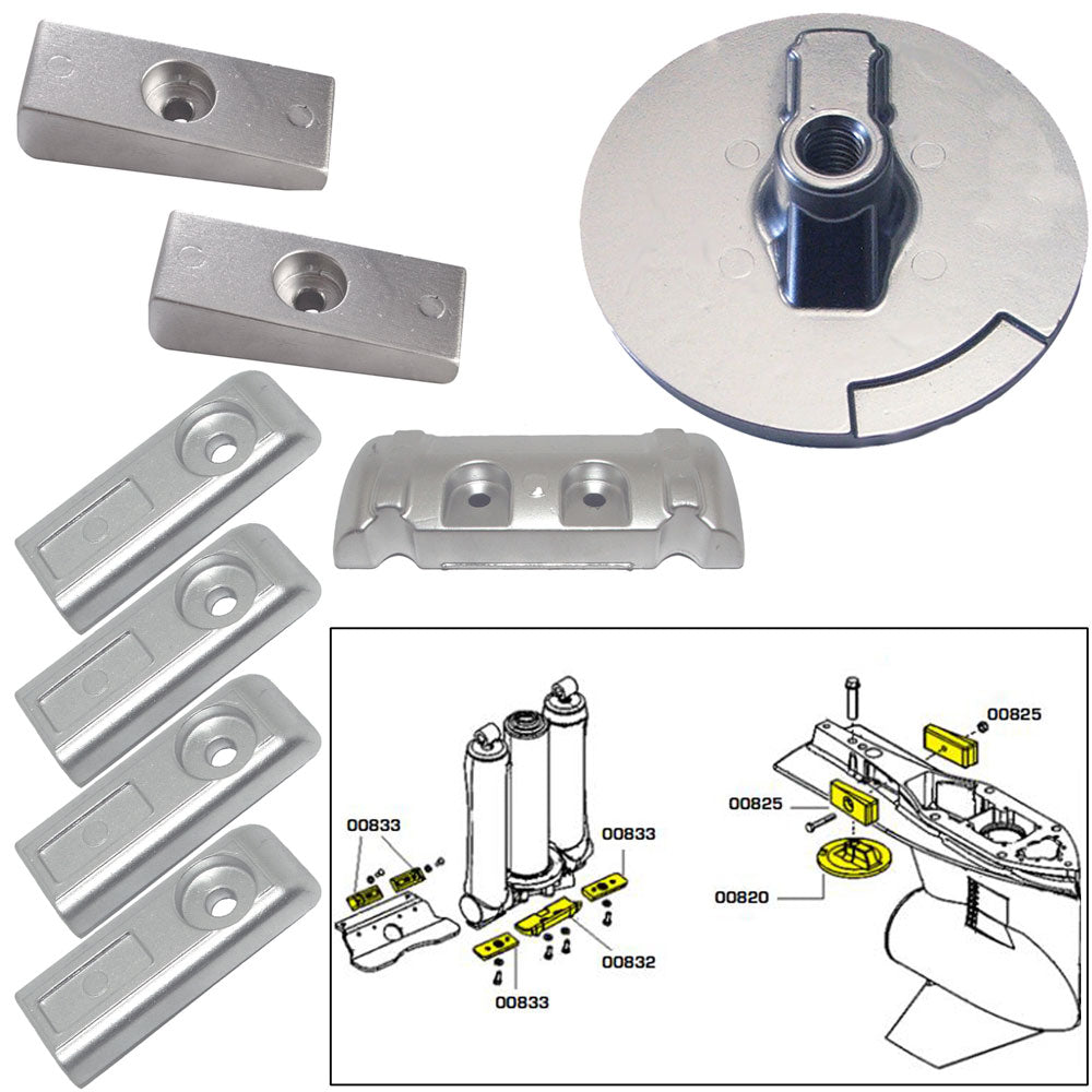 Tecnoseal Anode Kit wHardware Mercury Verado 6 Zinc 20816