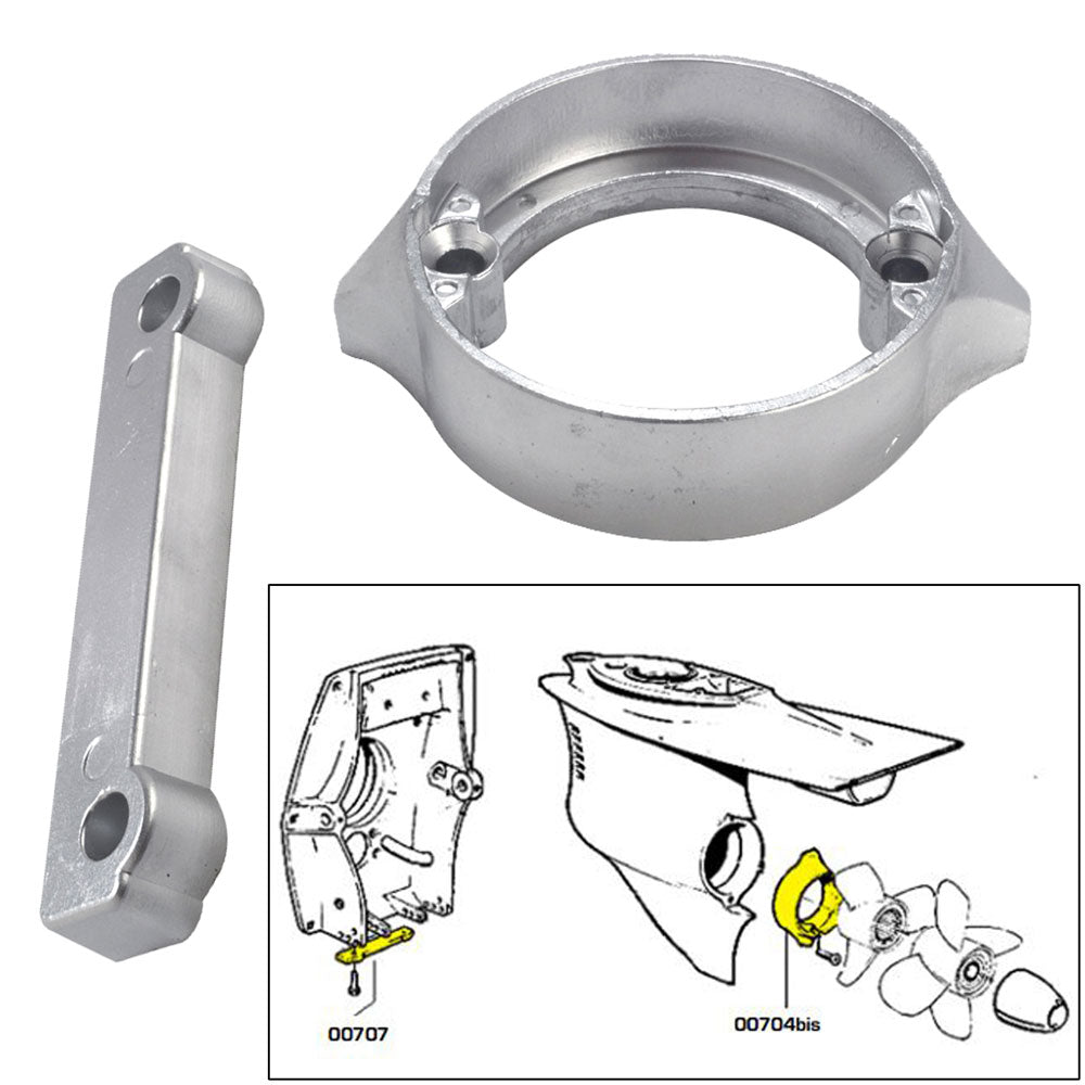 Tecnoseal Anode Kit wHardware Volvo DuoProp 280 Magnesium 20702MG
