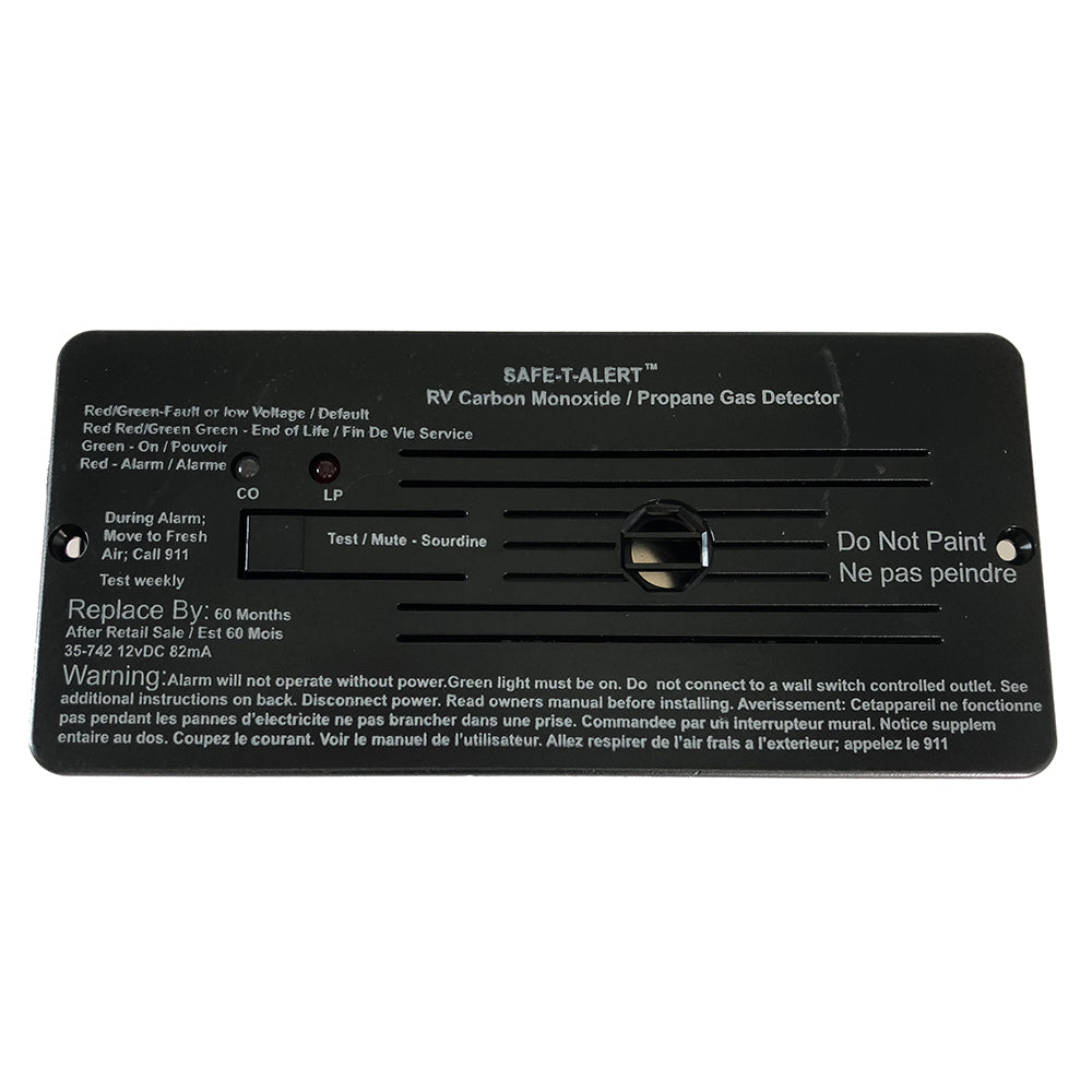 SafeTAlert Combo Carbon Monoxide Propane Alarms Flush Mount Black 35742BL