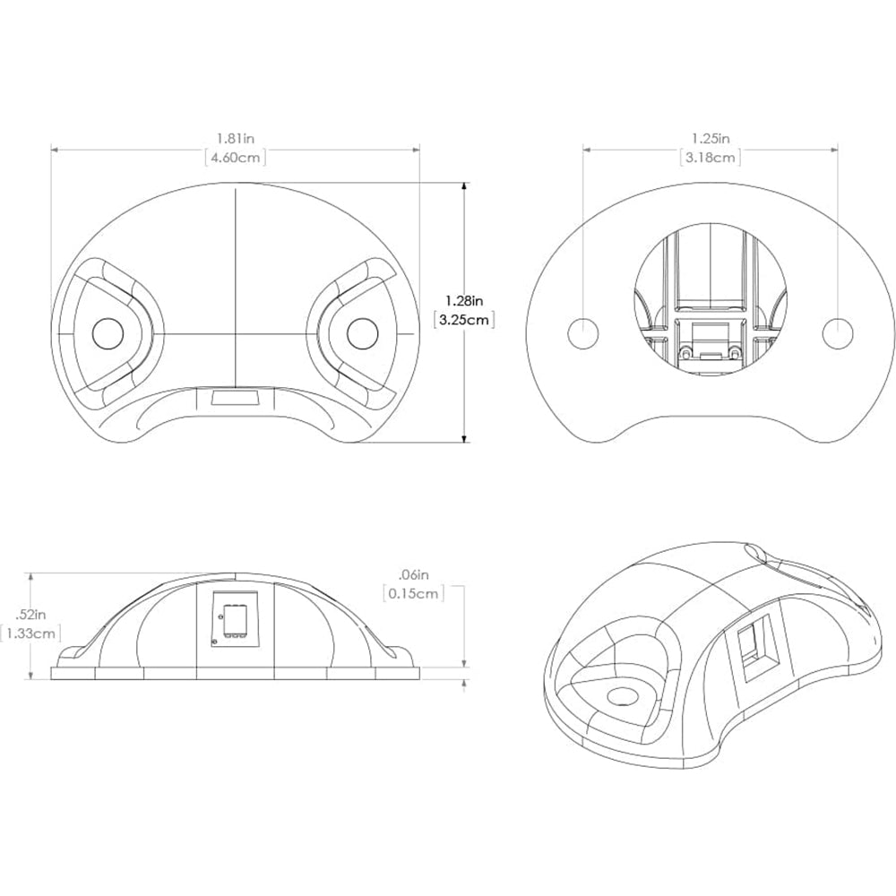 Lumitec Barbados Courtesy Accent LED Light Black wWhite Light 101059