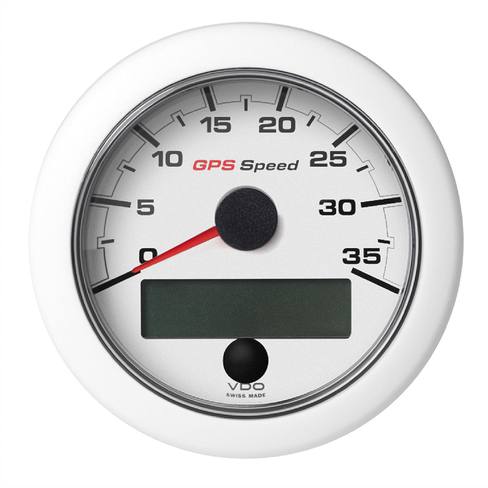 Veratron 338 85mm OceanLink GPS Speedometer 035 KNMPHKMH White Dial Bezel A2C1352080001