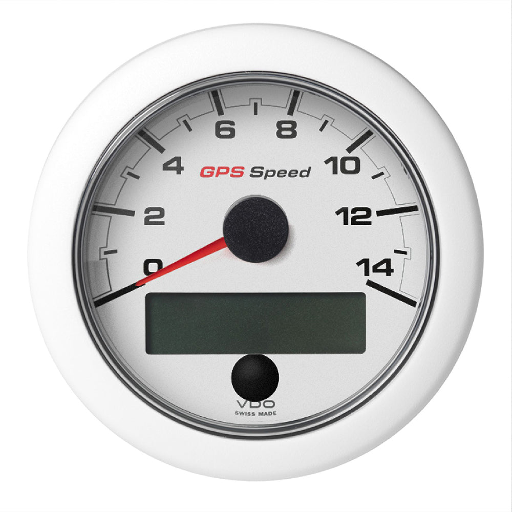 Veratron 338 85mm OceanLink GPS Speedometer 014 KNMPHKMH White Dial Bezel A2C1352010001