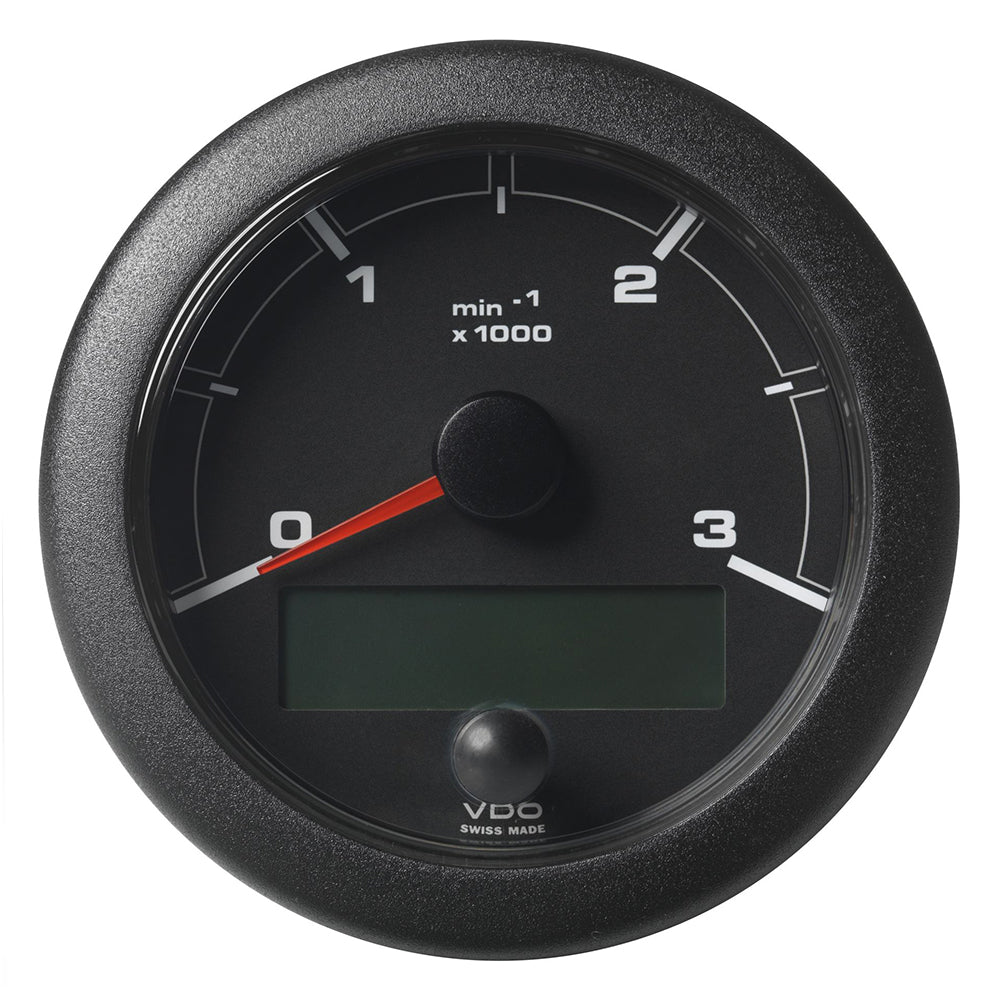 Veratron 338 85mm OceanLink Tachometer 3000 RPM Black Dial Bezel A2C1065660001