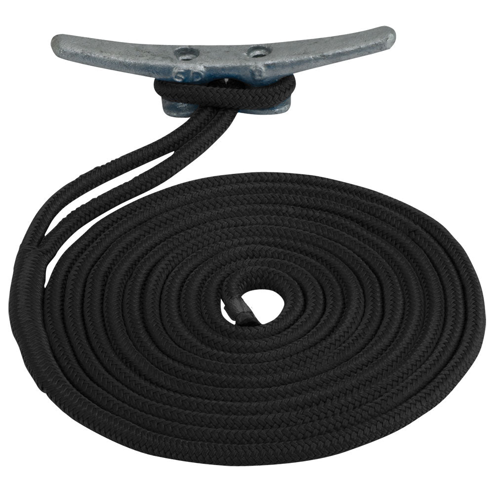 SeaDog Double Braided Nylon Dock Line 58 x 20 Black 302116020BK1