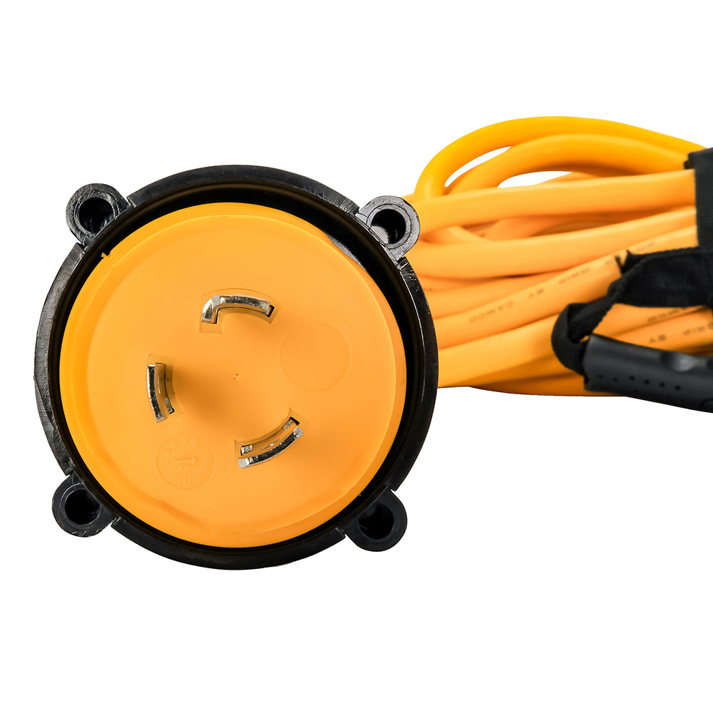 Camco 30 Amp Power Grip Marine Extension Cord 50 MLockingFLocking Adapter 55613