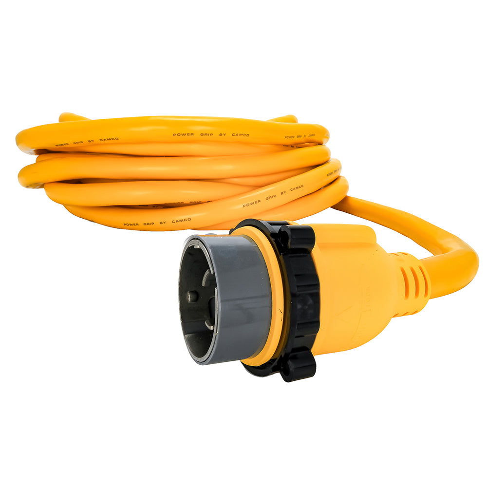 Camco 50 Amp Power Grip Marine Extension Cord 50 MLockingFLocking Adapter 55623