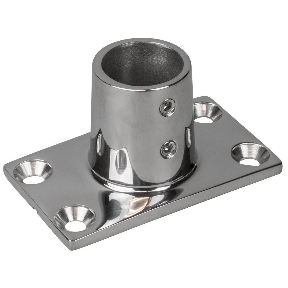 SeaDog Rail Base Fitting Rectangular Base 90 316 Stainless Steel 178 x 3316 1 OD 2819011