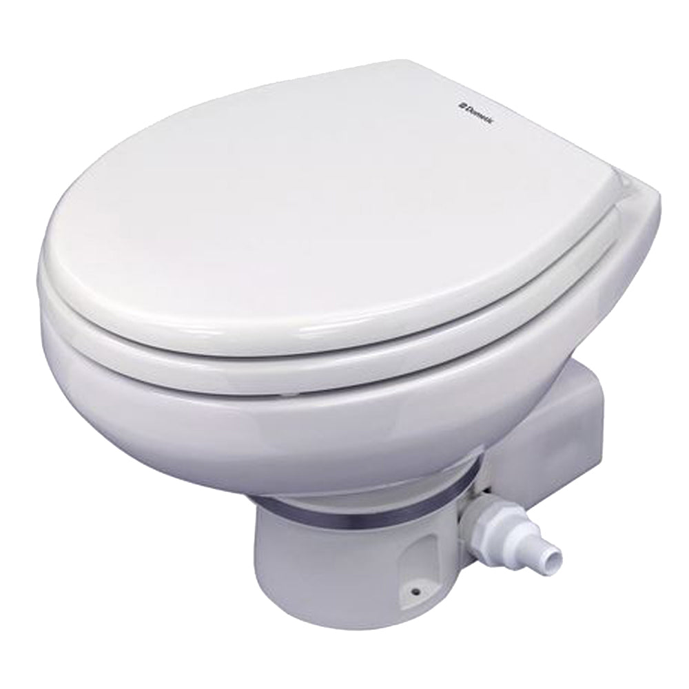 Dometic MasterFlush 7160 White Electric Macerating Toilet 12V wOrbit Base Raw Water Flush 304716001
