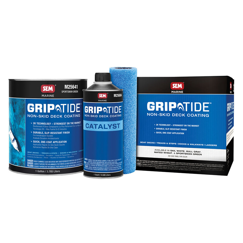 SEM GripTide NonSkid Deck Coating Kit Sportsman Green M25640