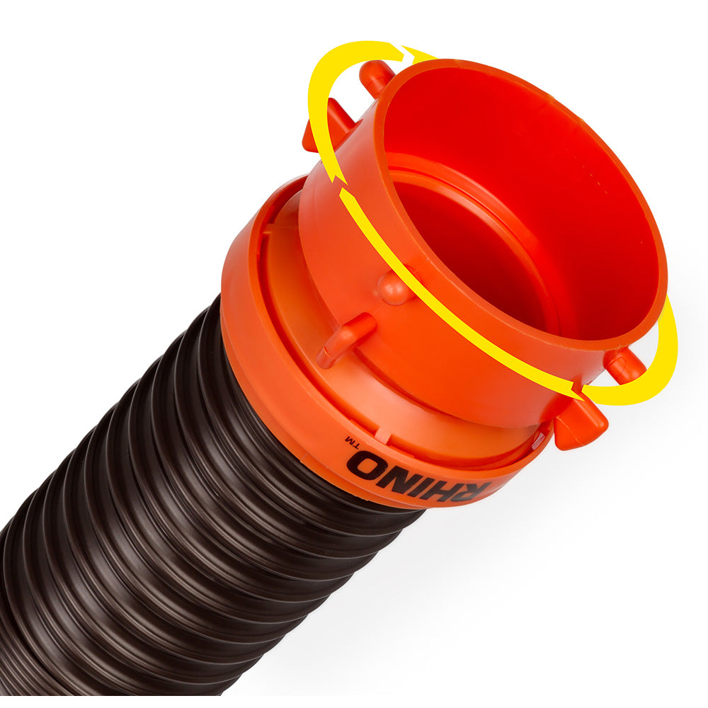 Camco RhinoFLEX 10 Sewer Hose Extension wSwivel Bayonet Lug 39764