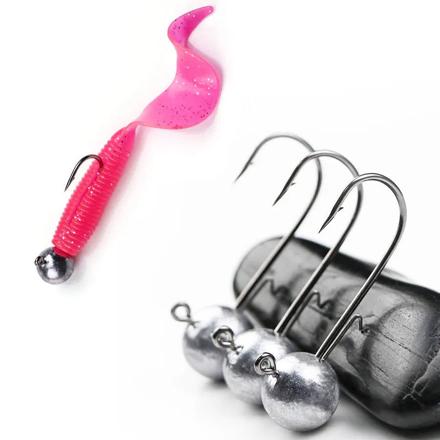 10pcs/lot big head jigs hook 1g-20g All size Round Ball Jig Head Hook