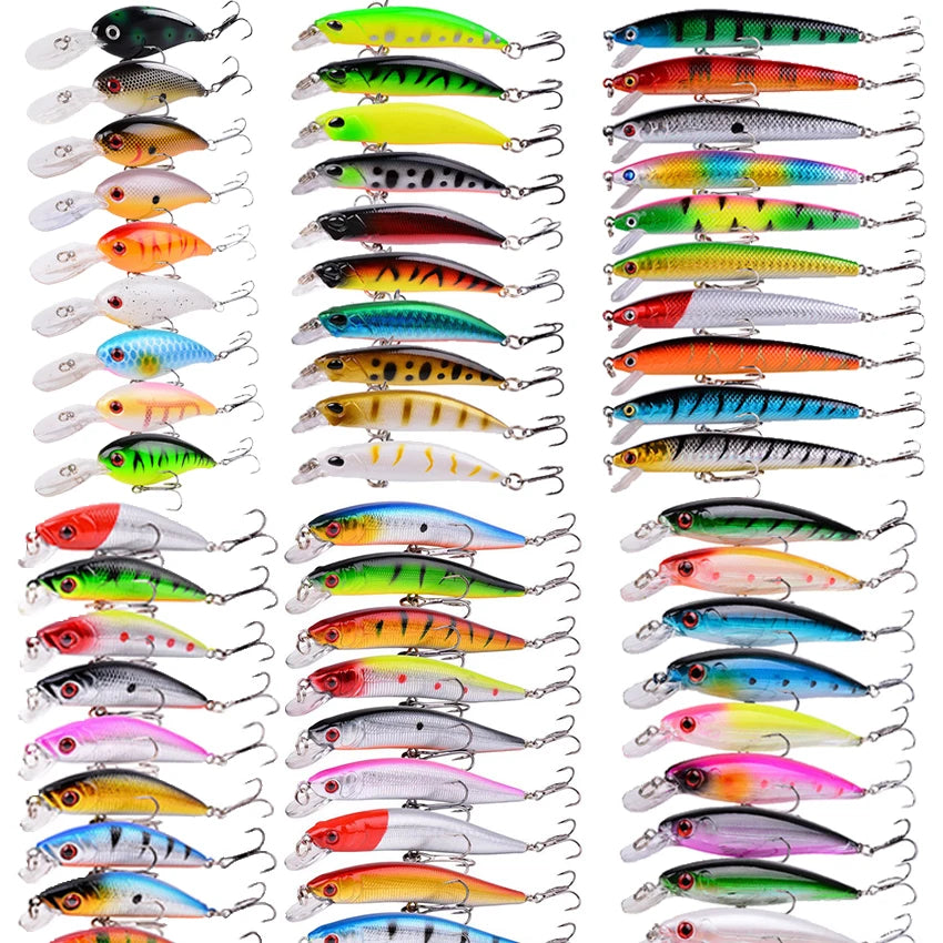 3/5/8 Pcs of Random Fishing Lure Set High Quality Swimming Bait Minnow