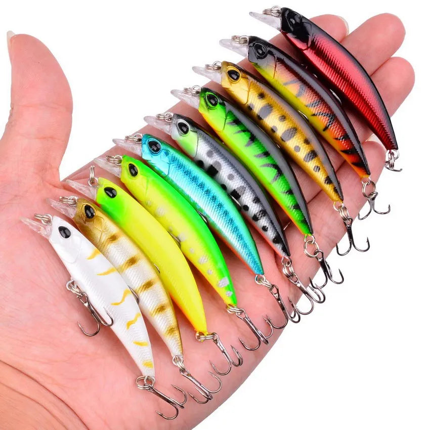 3/5/8 Pcs of Random Fishing Lure Set High Quality Swimming Bait Minnow