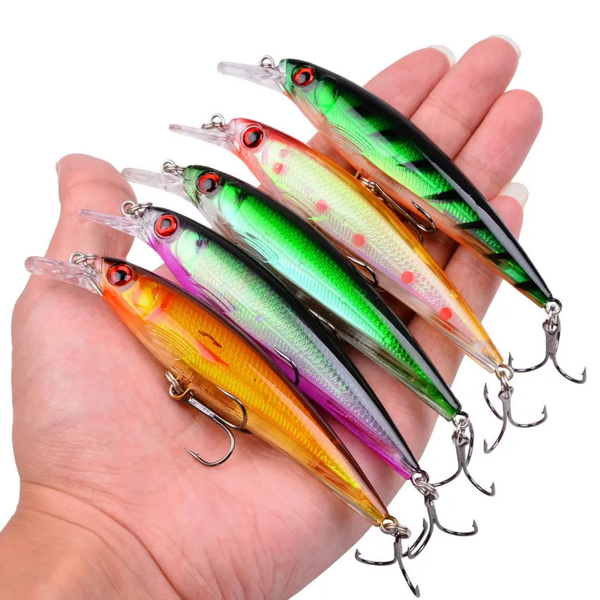 3/5/8 Pcs of Random Fishing Lure Set High Quality Swimming Bait Minnow