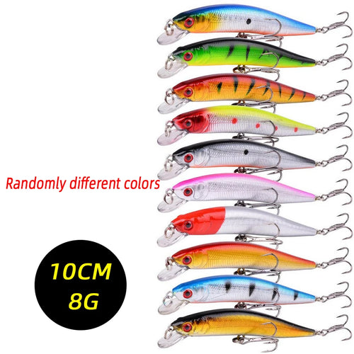 3/5/8 Pcs of Random Fishing Lure Set High Quality Swimming Bait Minnow