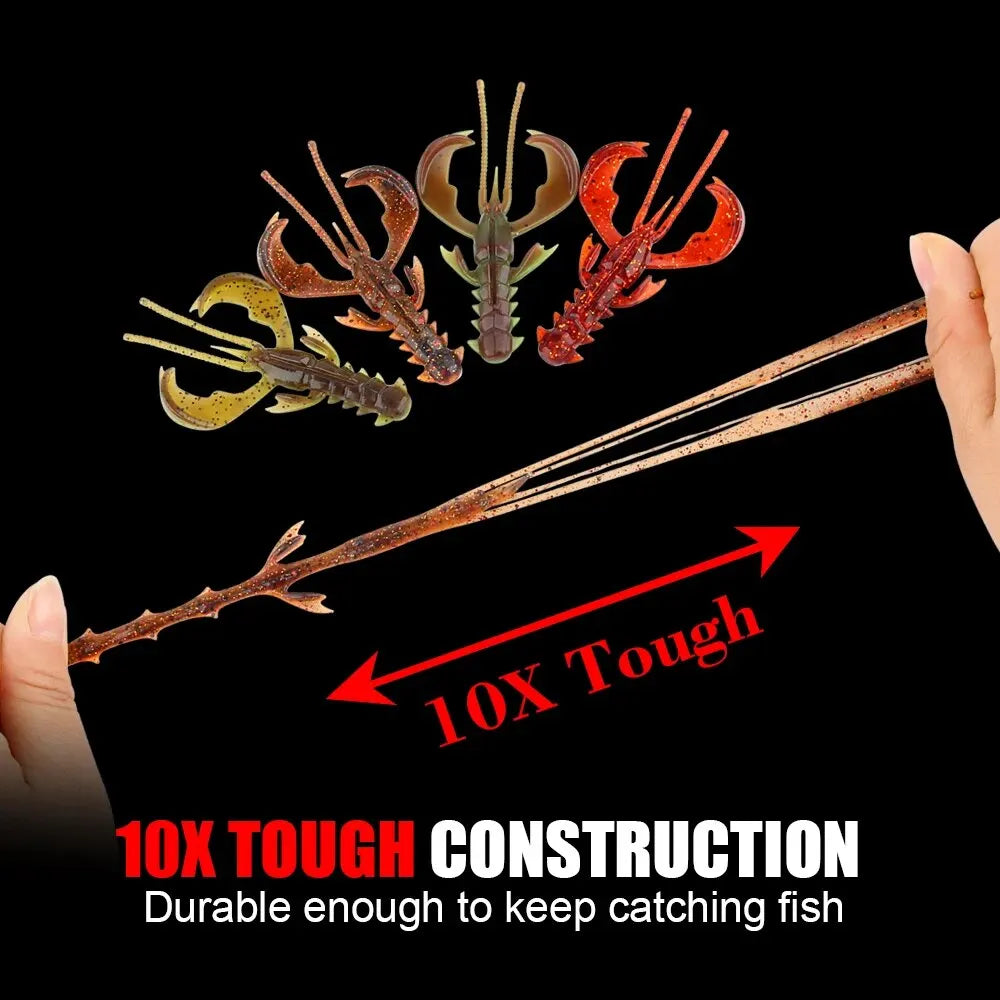 Spinpoler Agile Shrimp Soft Bait Fishing Lure TPR Floating Salted UV