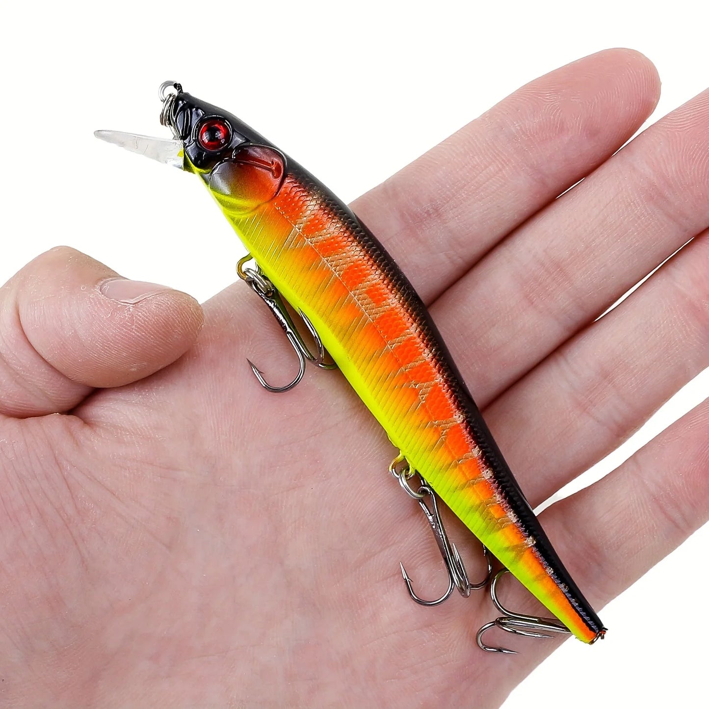1pc 4.52inch/0.49oz Plastic Simulation Lure, Minnow Hard Bait With 3