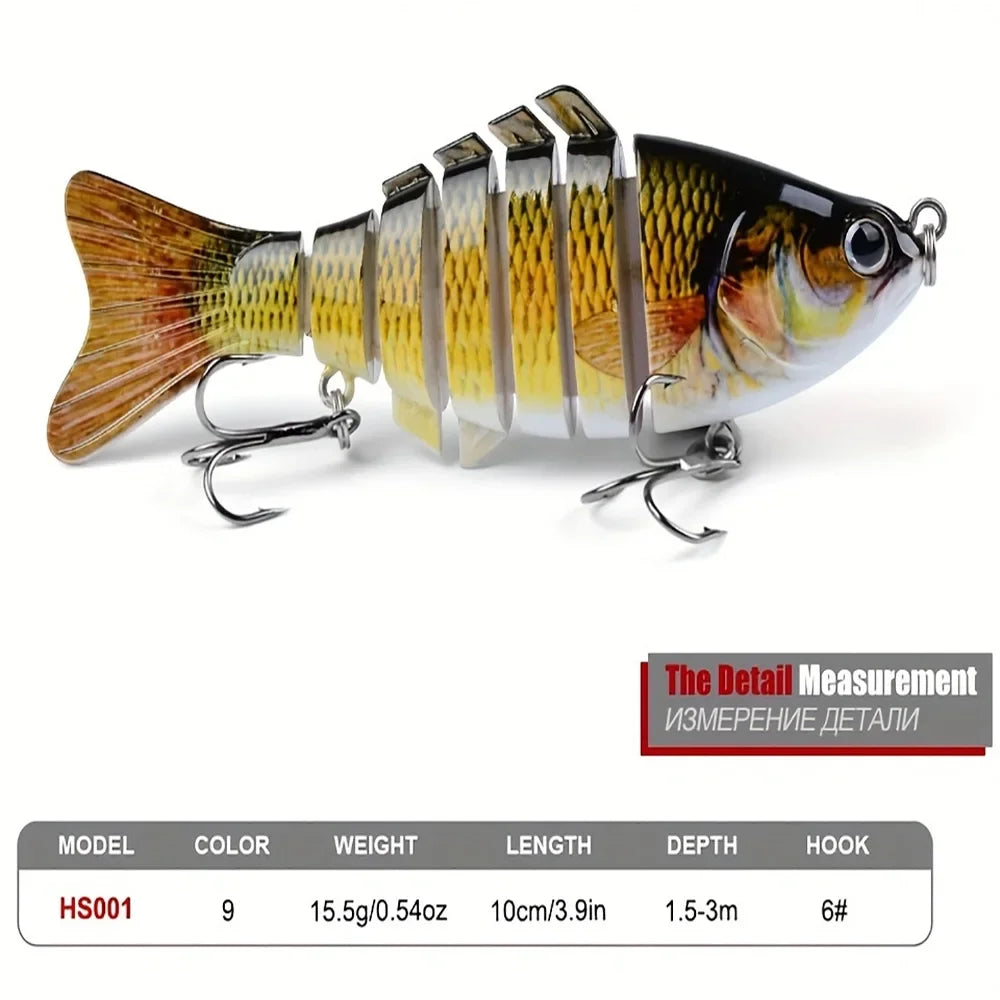 Fishing Lures Multi Jointed Swimbait Crank Bait Slow Sinking Bionic