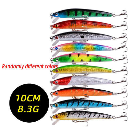3/5/8 Pcs of Random Fishing Lure Set High Quality Swimming Bait Minnow
