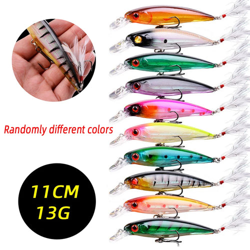 3/5/8 Pcs of Random Fishing Lure Set High Quality Swimming Bait Minnow