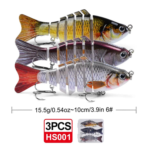 Fishing Lures Multi Jointed Swimbait Crank Bait Slow Sinking Bionic