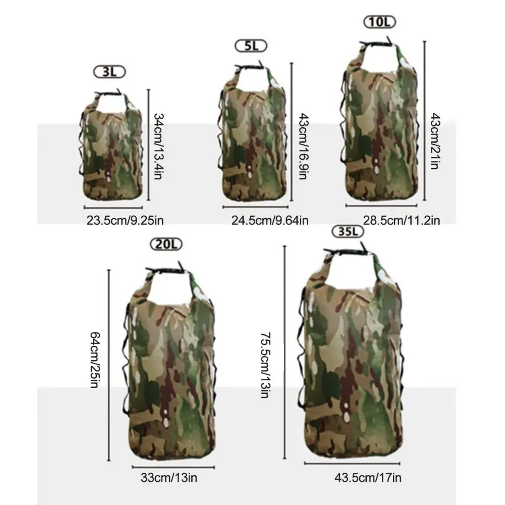 Waterproof Dry Bag Pack Sack 3/5/10/20/35L Swimming Rafting Kayaking