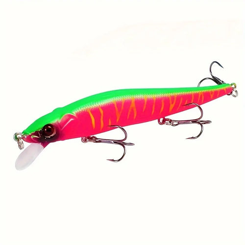 1pc 4.52inch/0.49oz Plastic Simulation Lure, Minnow Hard Bait With 3