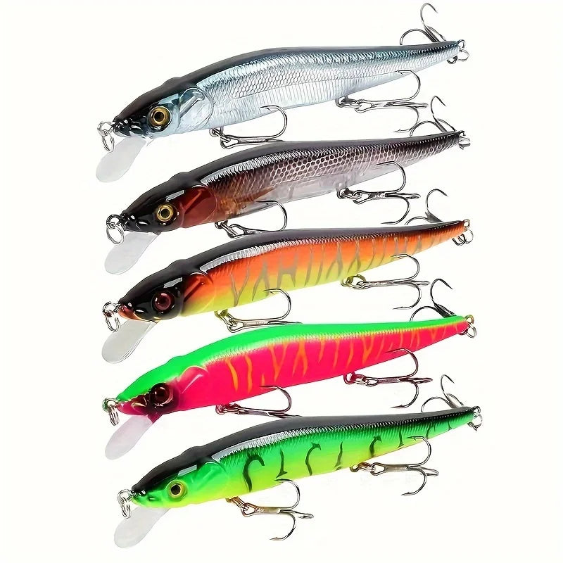 1pc 4.52inch/0.49oz Plastic Simulation Lure, Minnow Hard Bait With 3