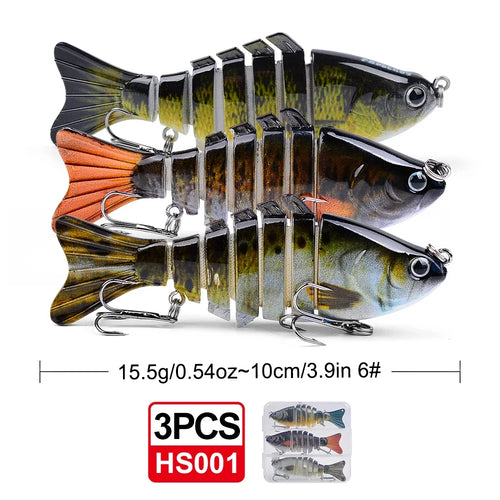 Fishing Lures Multi Jointed Swimbait Crank Bait Slow Sinking Bionic