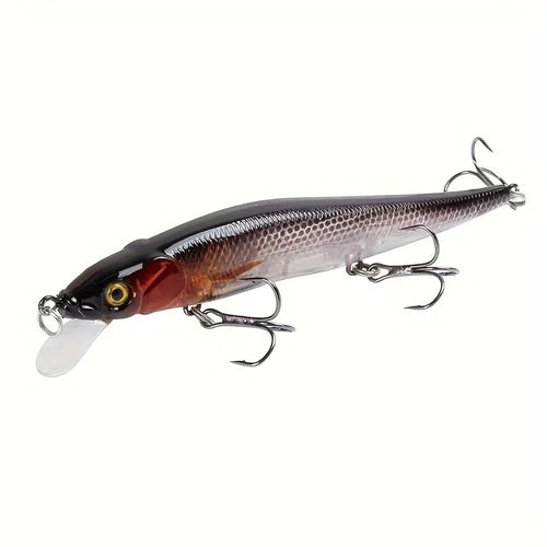 1pc 4.52inch/0.49oz Plastic Simulation Lure, Minnow Hard Bait With 3