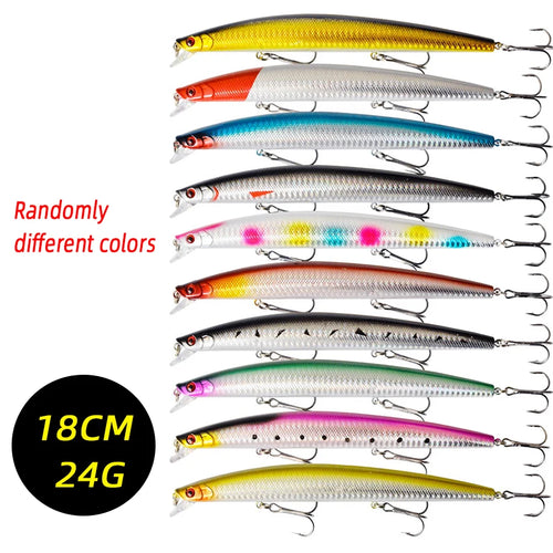 3/5/8 Pcs of Random Fishing Lure Set High Quality Swimming Bait Minnow
