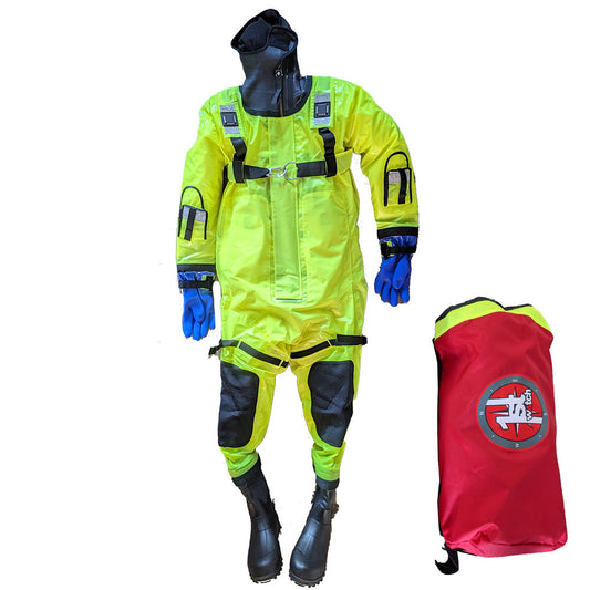 First Watch RS1008 Ice Rescue Suit HiVis Yellow  Jumbo Built to Fit Over 6 RS1008HVU
