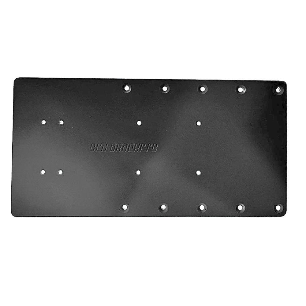 Sea Brackets 16 Straight Trolling Motor Plate  Black SEA2323BLK