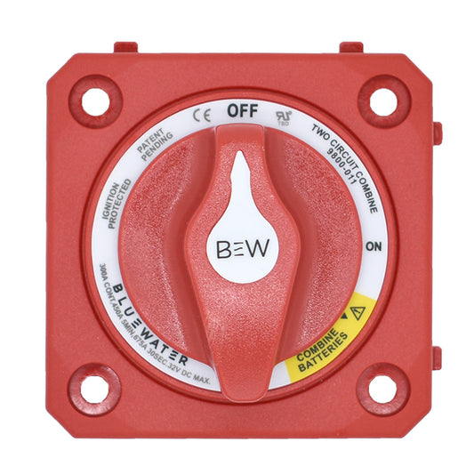 Bluewater OffOn Combine Battery Switch wo Base  Panel Mount  Red 980001110