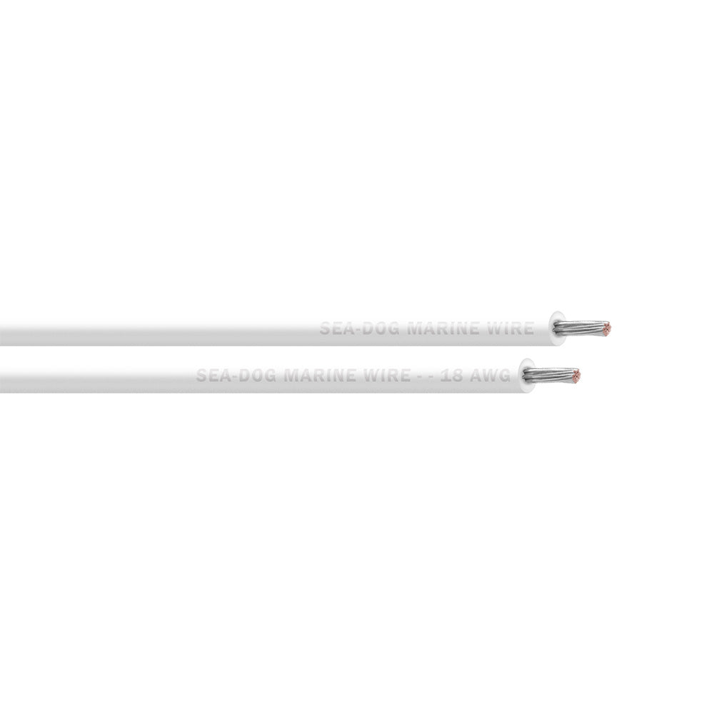 SeaDog 18 AWG White Primary Wire  25 8018050