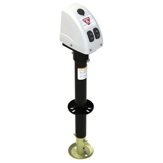 Bulldog 3500lbs AFrame RV Jack wPowered Drive  12V  White Cover 500188