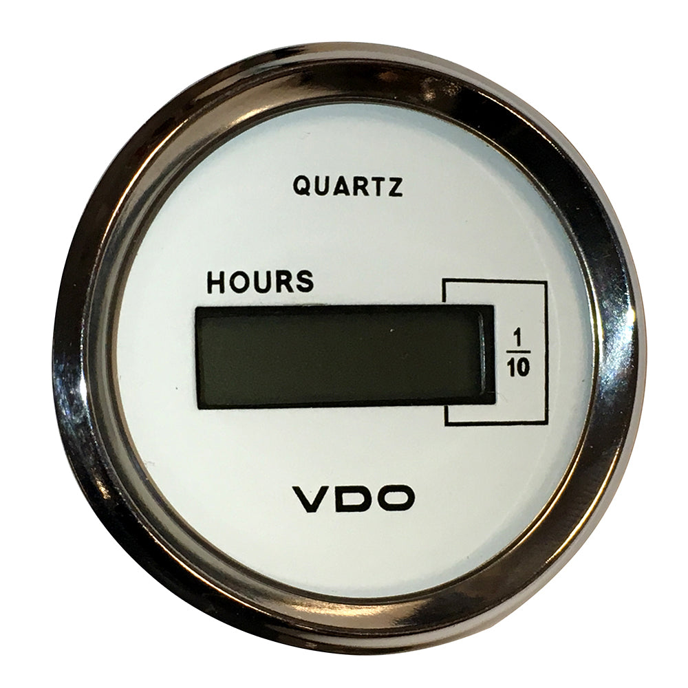 VDO Cockpit Marine 52mm 2116 LCD Hourmeter  White DialChrome Bezel 331548