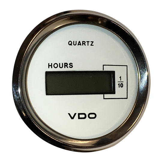 VDO Cockpit Marine 52mm 2116 LCD Hourmeter  White DialChrome Bezel 331548