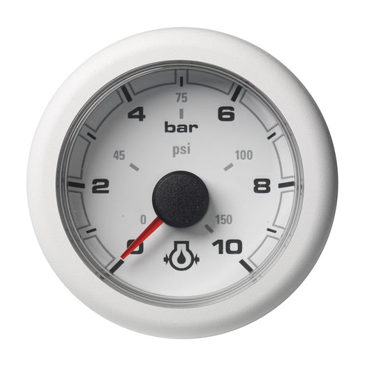 Veratron 52MM 2116 OceanLink Engine Oil Pressure  10 Bar150 PSI  White Dial  Bezel A2C1066010001