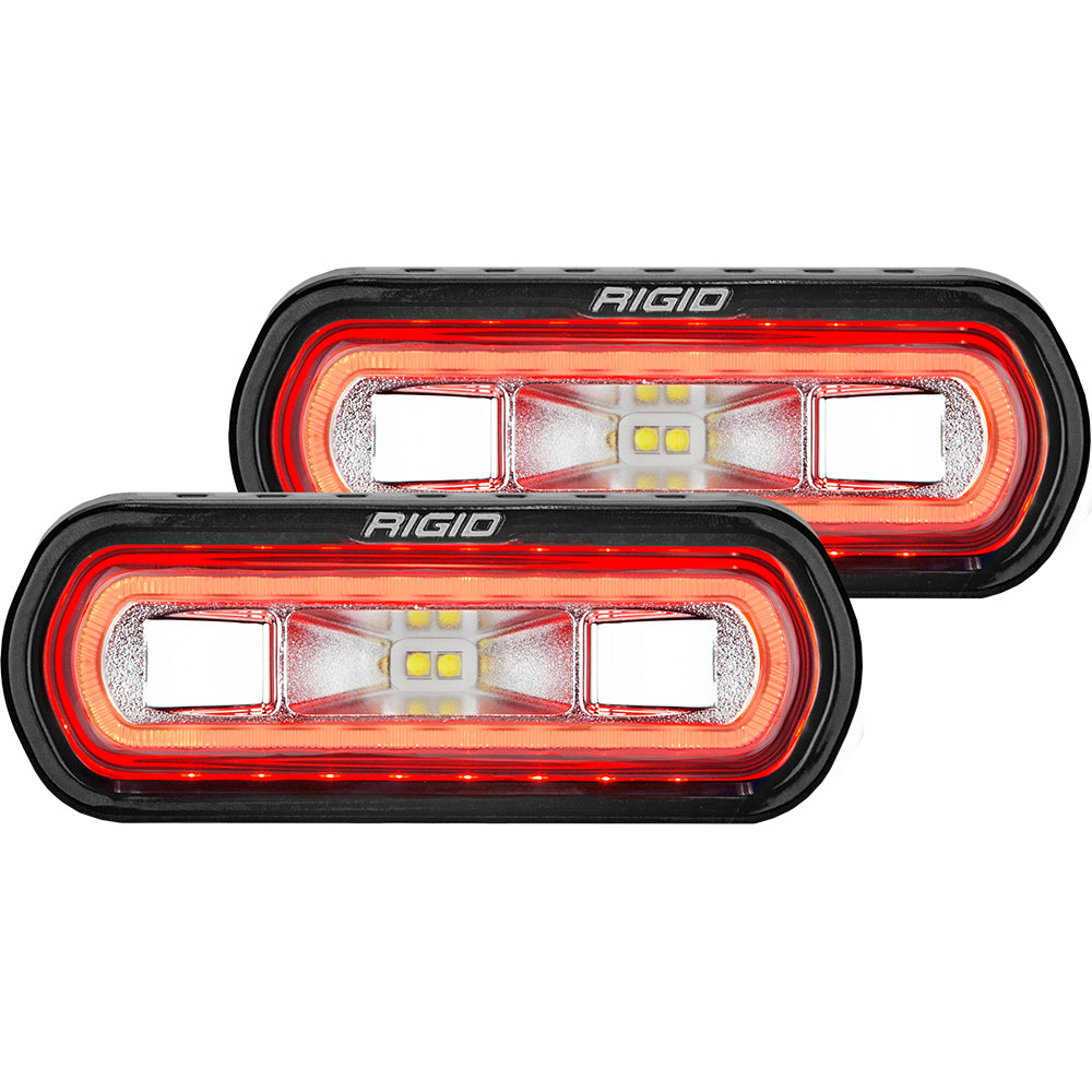 RIGID Industries SRL Series Surface Mount Spreader Light  Black Housing  Red Halo 53122