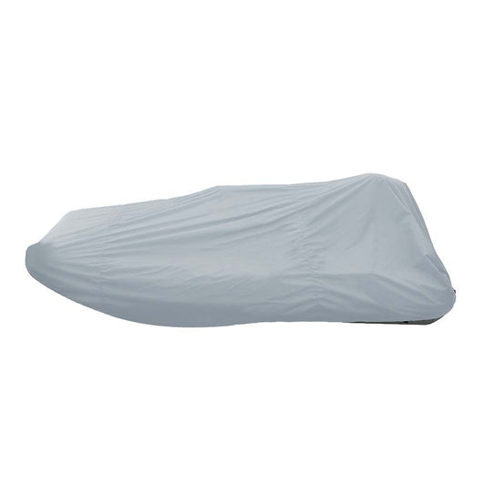 Carver PolyFlex II StyledtoFit Boat Cover f125 Blunt Nose Inflatable Boats wCenter Console  Grey INFCC12BNF10