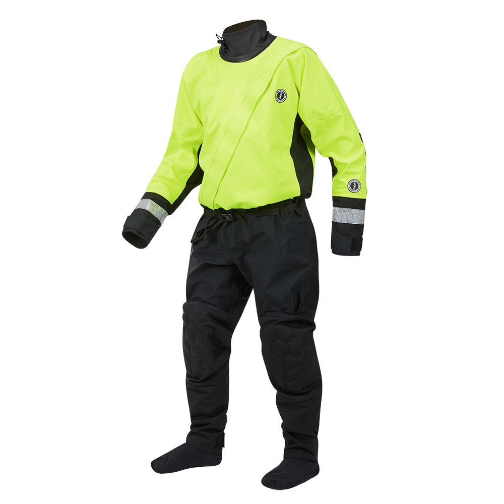 Mustang MSD576 Water Rescue Dry Suit  Fluorescent Yellow GreenBlack  Large MSD57602251L101