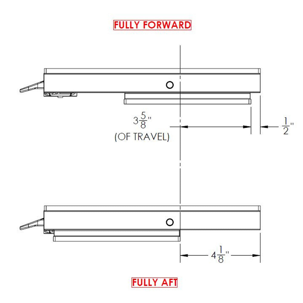 TACO 1118 x 36 Manual Seat Slide M203611